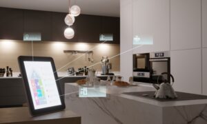 Security Monitoring on Tablet in Kitchen