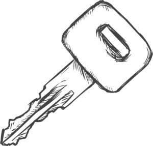 A sketch of a Double or Four Sided Key available at Accurate Security in the Vancouver Metro Area
