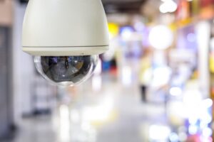 The closed view of security camera at Vancouver, BC