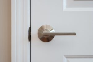 A lever lock was installed for the door of a house in Vancouver, BC 
