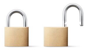 Locked & Unlocked Padlocks Highlighting its Types of Locking System in Vancouver, BC.