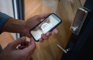 Door lock on smart app for residential home in Vancouver, BC