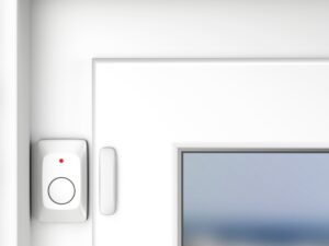 Sensors for doors and windows installed for a house in Vancouver, BC 
