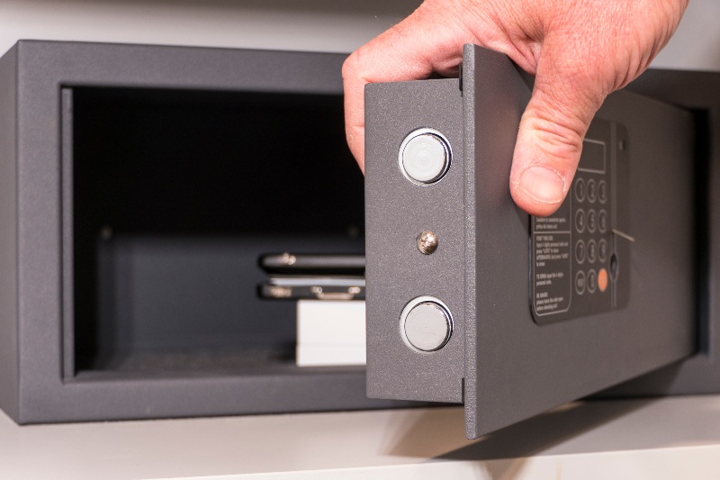 Safe in closet with electronics in it in Vancouver, BC